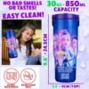 KPop Demon Hunters 30oz Tumbler with Straw and Handle for Girls, Teens, Insulated Stainless Steel Travel Mug, Gifts for Girls
